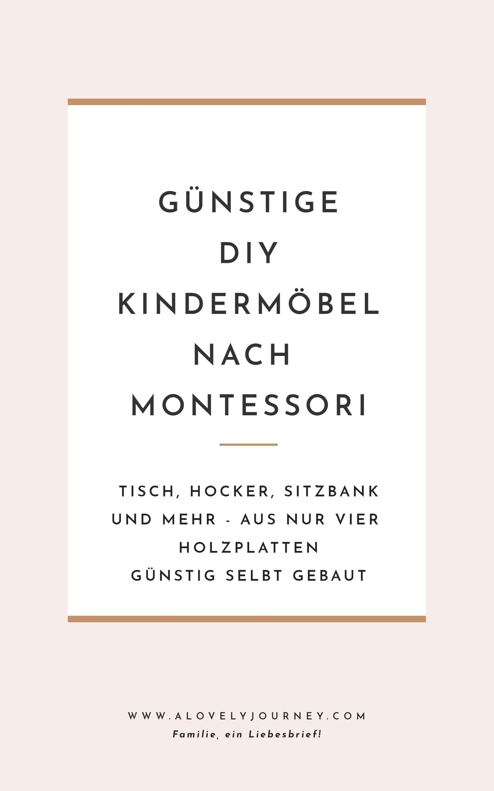 DIY Kindermöbel nach Montessori - Der Berliner Hocker als Tisch, Regal oder Sitzbank