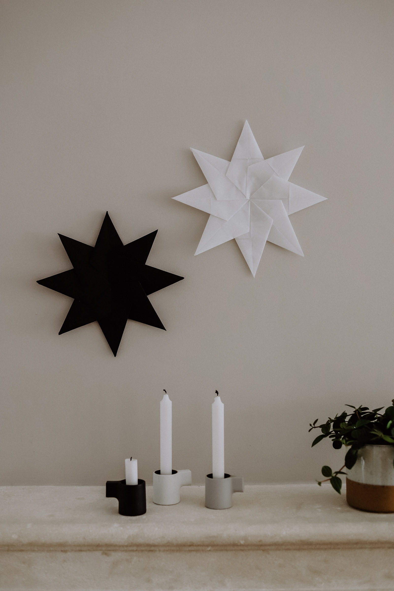 Diy Waldorfstern Einfache Faltanleitung Fur Monochrome Weihnachtsdeko