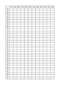 Ewiger Kalender - kostenlos ausdrucken