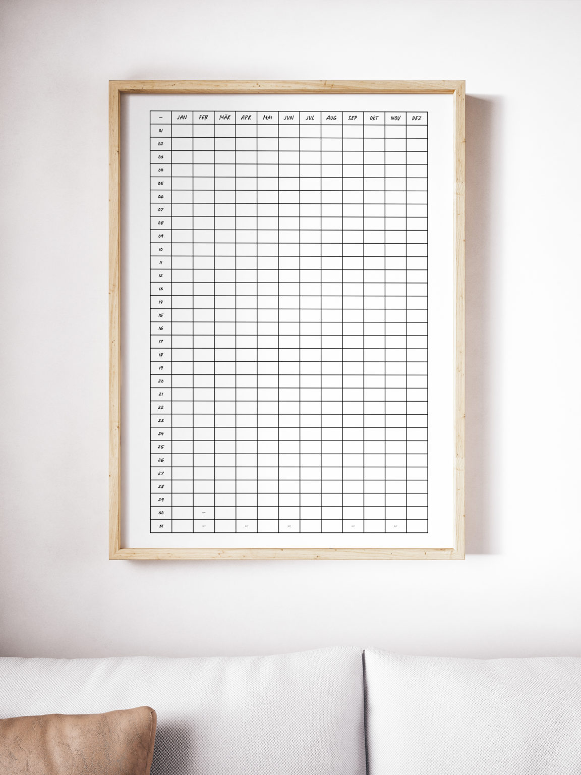 Ewiger Kalender - kostenlos ausdrucken