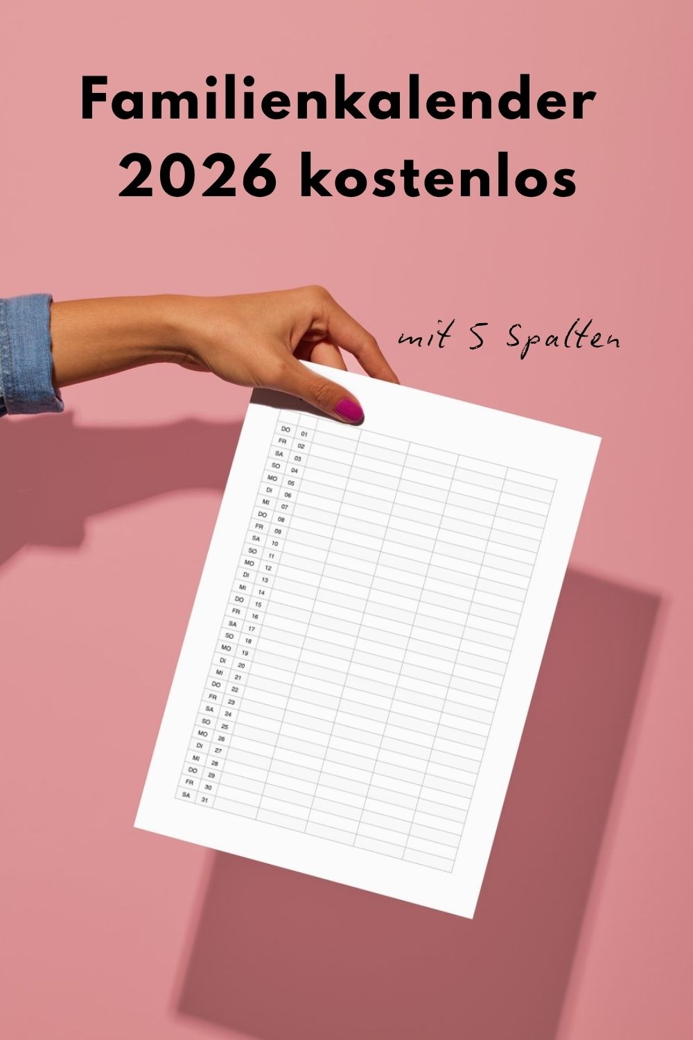 Familienkalender 2026 kostenlos